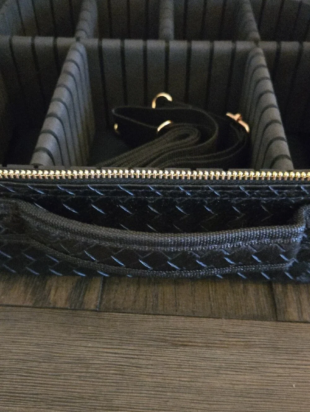 Women's Travel Make-Up Case with Gold Zippers and Mirror, NWOT